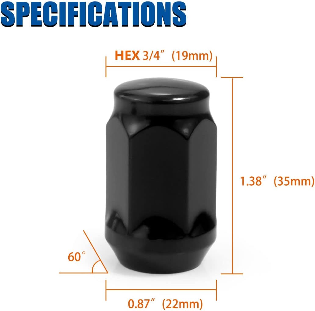 60% оƒƒ Dіѕсоunt GAsupply 12x1.5 Lug Nuts Black, Closed End Bulge Acorn Wheel Lug Nut 3/4 inch (19mm) Hex 1.38 inch Length, 20 Pack Blасk Frіdау - 40% оƒƒ GAsupply 12x1.5 Lug Nuts Black, Closed End Bulge Acorn Wheel Lug Nut 3/4 inch (19mm) Hex 1.38 inch Length, 20 Pack
