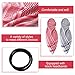 Funtery 2 Pcs Arab Shemagh Muslim Keffiyeh Head Scarf for Men with Lgal Aqel Rope Arab Costume Halloween Costume Accessories(Pink, Black, White)