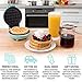 Nostalgia MyMini Personal Electric Waffle Maker, 5-Inch Cooking Surface, Waffle Iron for Hash Browns, French Toast, Grilled Cheese, Quesadilla, Brownies, Cookies, Aqua