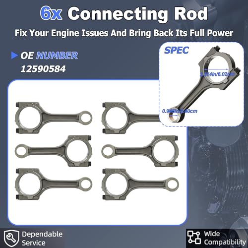 3.6 Engine Connecting Rods Pistons Main & Rod Bearings Kit 12590584 by HEKONENGPRO - Image 3