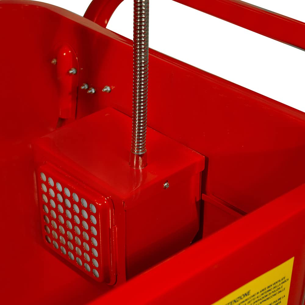 SOGI SP-LV-EC Fontaine de nettoyage avec roues, bac de récupération pour liquides de moteurs, carters, idéale pour garages, le lavage de pièces mécaniques