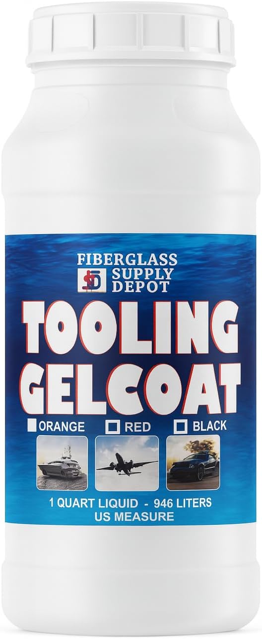 Fiberglass Supply Depot Orange Tooling Gelcoat Quart with 15cc Hardener (MEKP)