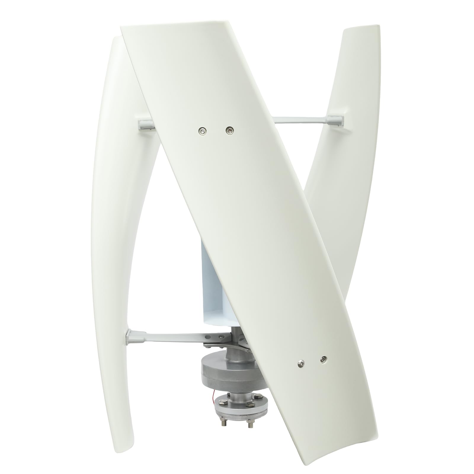 OUKANING Vertikale Windkraftanlage, Nylonfaser Klingen, Automatisches Bremsen, Windturbine Mit Intelligenten Mikroprozessor Controller, Intelligent (4 Flansch Loch, 24V)