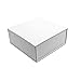 Large Gift Box - 15 Pack White Collapsible Boxes with Magnetic Lid Closure in Bulk, Luxury Cardboard Packaging for Boutiques, Small Business, Apparel, Retail, Bridesmaid, Parties, Presentations, Bulk - 10x10x5