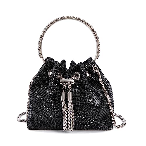 Image of Sweetovo Bling Crystal Rhinestone Purse for Women Sparkly Clutch Handbag Crossbody Bag for Evening Wedding Party Prom