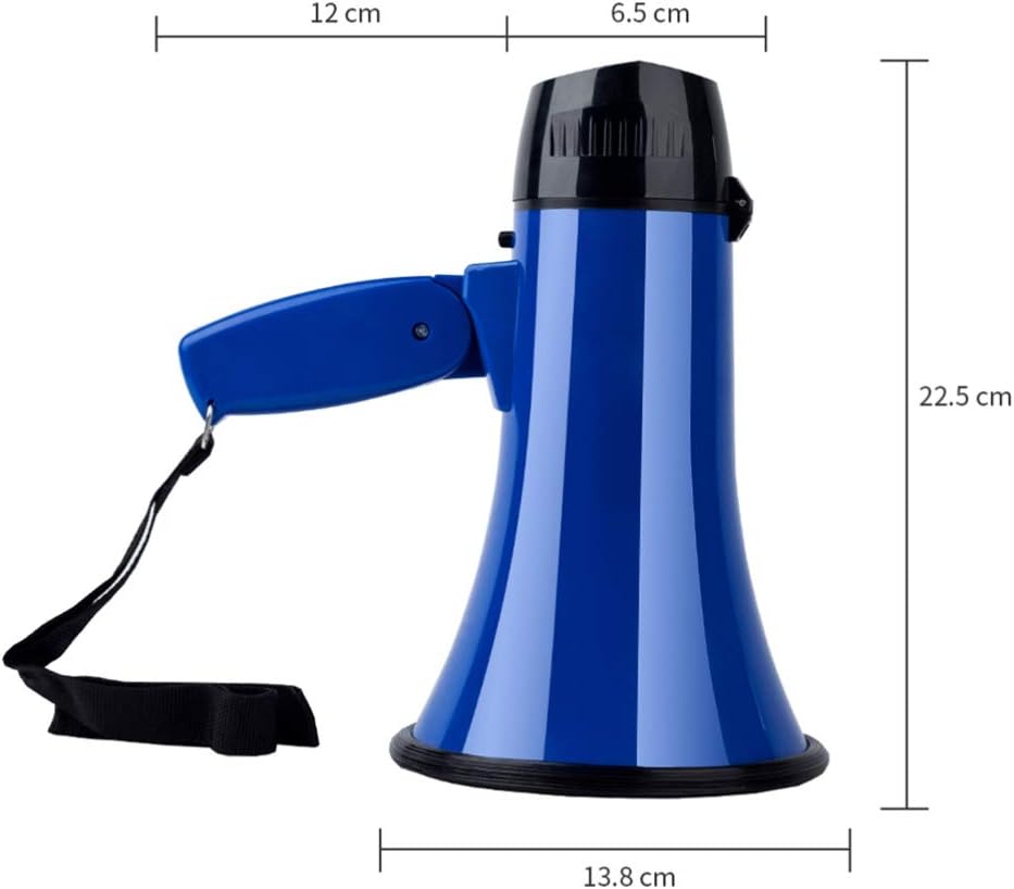 Garneck Megaphone Speaker Adjustable Volume for Football Soccer Baseball Hockey Basketball Cheerleading Fans Coaches Safety Drills (Blue) : Sports & Outdoors
