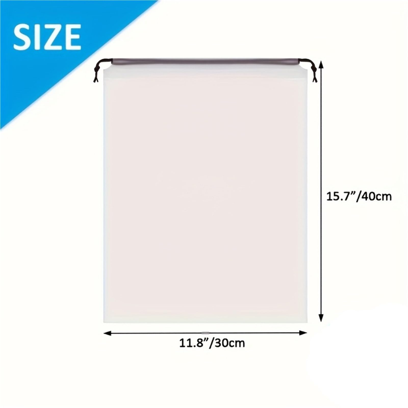 Borsa con coulisse trasparente satinata da 40 pezzi, custodia viaggio for scarpe, calzini, organizer for l'ordinamento per Viaggio
