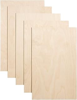 Baltic Birch Plywood, 6 mm 1/4 x 12 x 20 Inch Craft Wood, Pack of 6 B/BB Grade Baltic Birch Sheets, Perfect for Laser, CNC Cutting and Wood Burning by Technology Island (6)