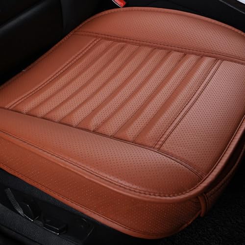 Cojín para asiento de automóvil de cuero y protector acolchado con bolsillos 3