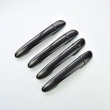 Car Exterior Door Handle for Mazda Ruiyi Ma6 Ma3 Xingcheng,Exterior Chrome Door Handle Front Rear Driver & Passenger,More wear Resistant,smoothly,A/Carbon Fiber Pattern-A/Style 1