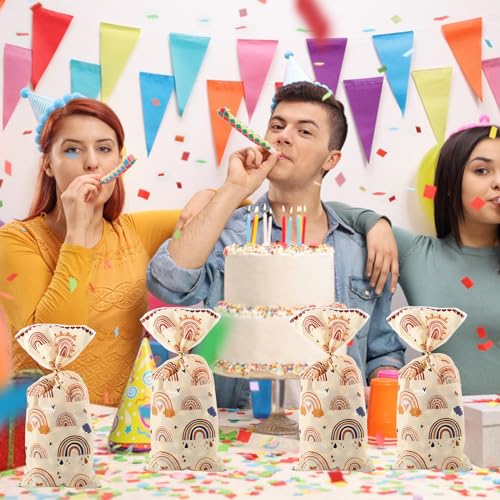 Miniatura 6 de 50pcs Bolsas Chuches Cumpleaños Arcoíris Boho Bolsa De Dulces De Arcoíris Bolsa De Regalo Bolsa De Dulces Con Arcoíris Para Fiesta De Cumpleaños Celebraciones