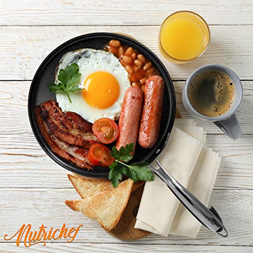 Nutrichef Nonstick Stove Top Crepe Pan| Great For Pancakes, Eggs Ptfe/Pfoa/Pfos Free 12" Hard-Anodized Non Stick Grill & Griddle Pan - Dishwasher Safe Nchac45 #TOP6