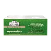 Vista 3 de Ahmad Tea Jasmine Green Tea, Tagged Teabags without envelopes, 100 Count