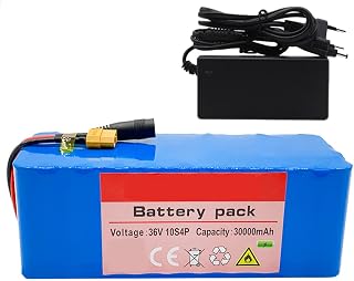WOGQX 36V 10S4P 30Ah Battery Pack 500W high Power Battery 42V 30000mAh Ebike Electric Bicycle BMS 42v Battery with xt60 Plug+Charger