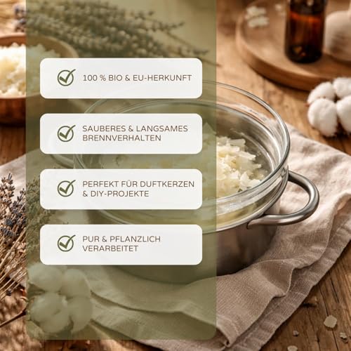 Cera de soja natural premium de 1kg para la fabricación de velas en vaso 4