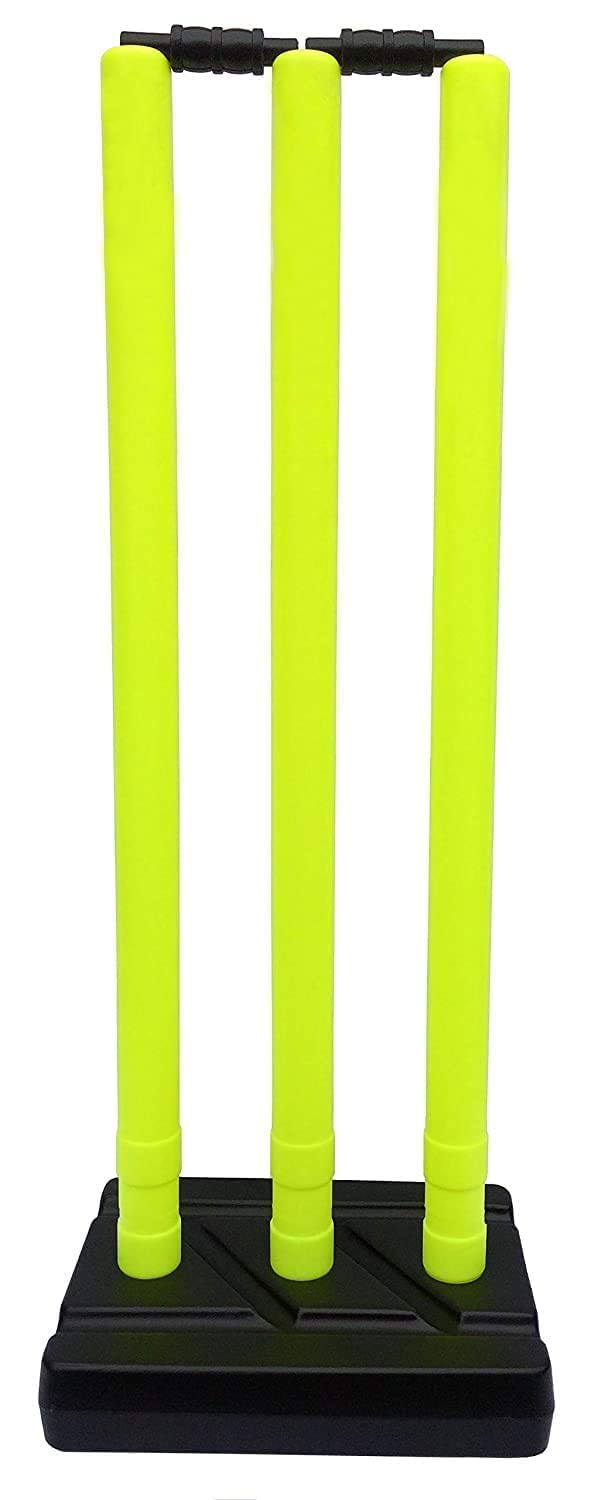 Cricket Stumps with Stand Cricket Kit Plastic Wickets for Cricket Standard Wickets for Cricket Ground, Match, Tournament Stump with Stand & Bails- Fluorescent Green -Plastic Wickets Set (B0CD2N35MB) Amazon Price History, Amazon Price Tracker