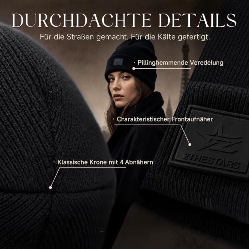 Image of Beanie for Men Women Warm Winter Hat Windproof Thick Knitted Cuffed Unisex Skull Cap