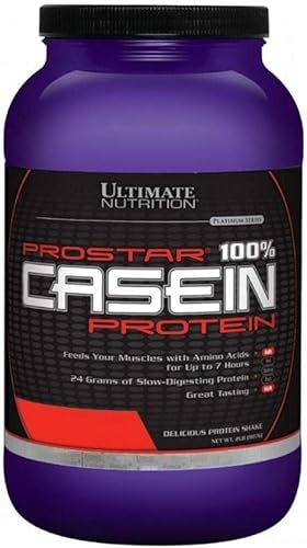 Ultimate Nutrition Prostar - Proteína en polvo micelar e hidrolizada de caseína sin grasa durante la noche crecimiento muscular y recuperación con
