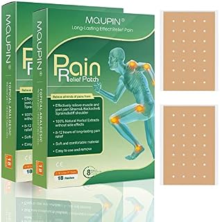 Pain Relief Plaster,MQUPIN Pain Relieving Patch,Long Lasting Effect Relief Knee Pain Backache Joint Muscle Cervical Vertebra Pain Relief Patch,Up to 24 Hours(7 * 10cm,36PCS)