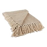 DII Diamond Throw Collection Cotton Woven, 50x60, Stone