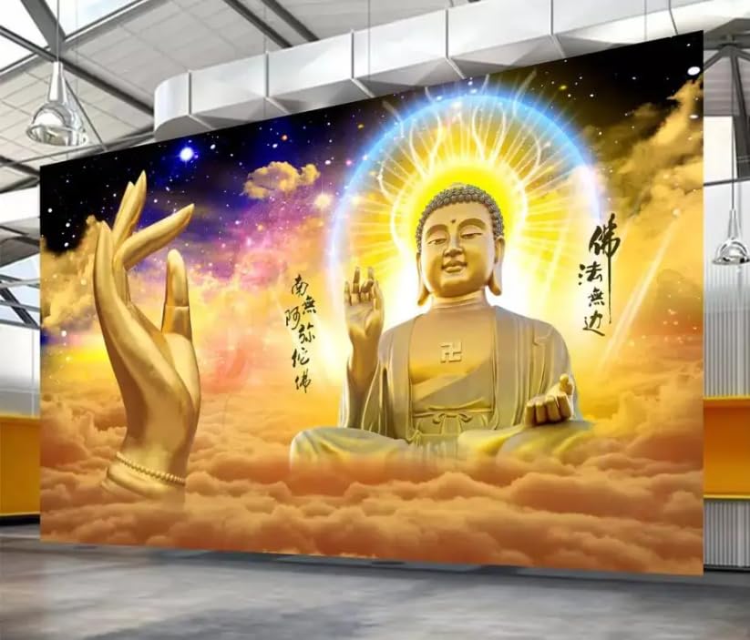 Fondo de pantalla 3d Mural Buda dorado Fondo de pantalla 3d Fondo de pantalla,3D,350x245cm