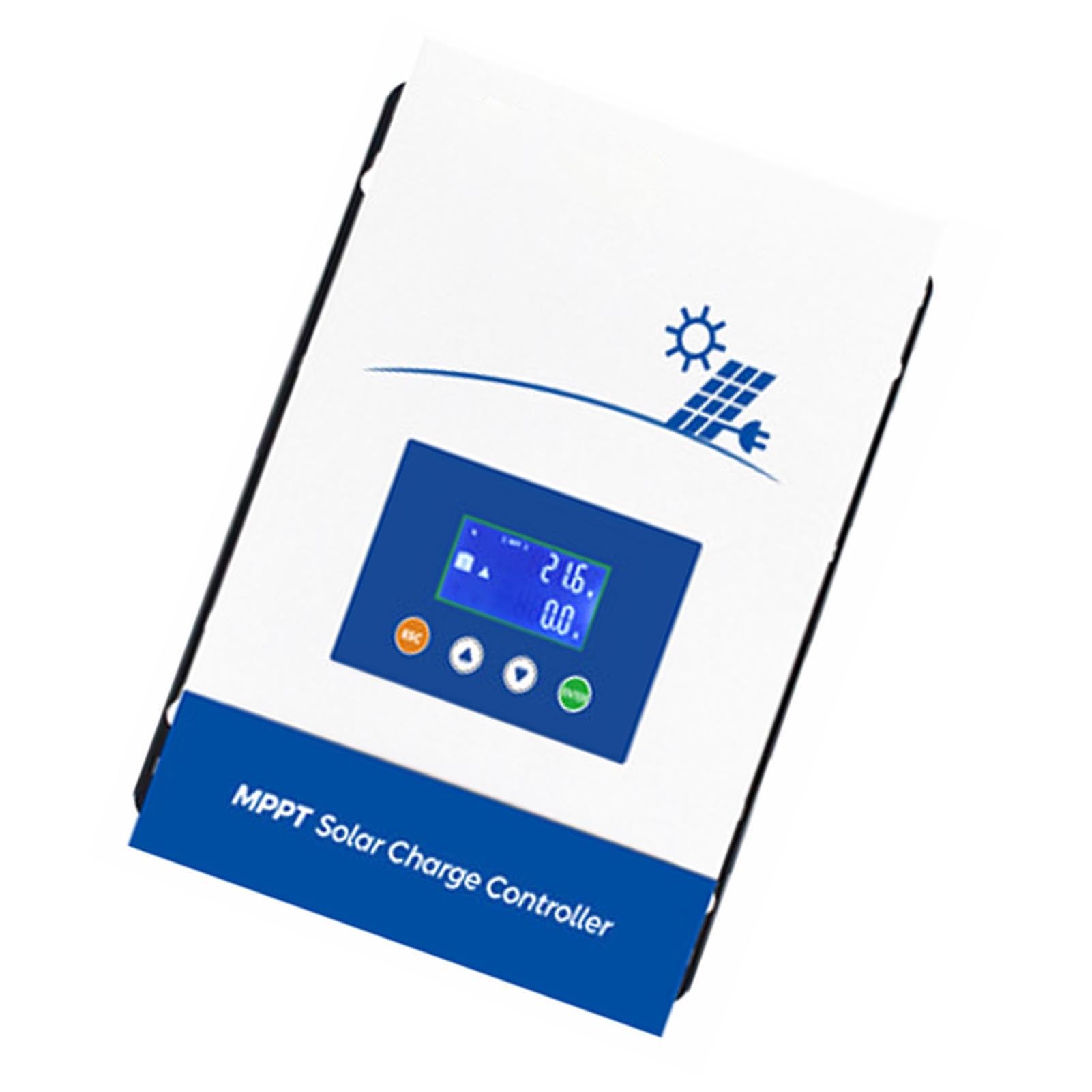 Dioche Controlador Solar 80A - Identificación Automática del Voltaje de la Batería de 12V/24V/36V/48V - Pantalla LCD Clara - Regulador Solar Eficiente para Sistemas Solares Domésticos, Vehículos