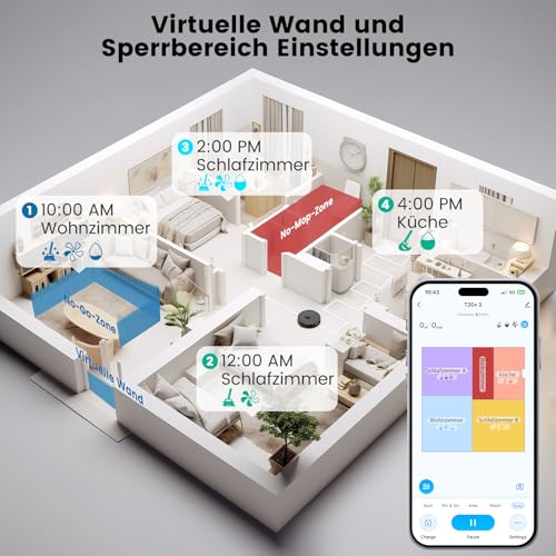 AIRROBO Robot Vacuum and Mop with Self-Empty Base T20+ Robotic Vacuum Cleaner