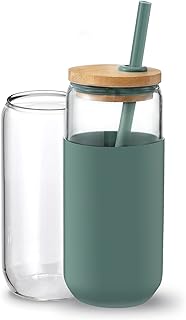 20oz Glass Water Tumbler with Silicone Protective Sleeve