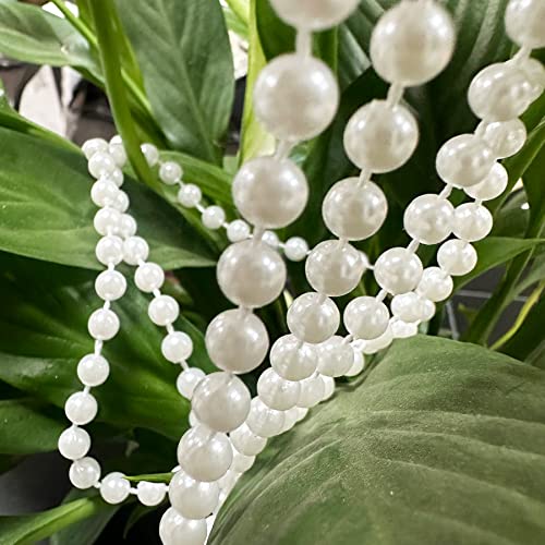 24pc 6mm Pearl Necklaces Bulk Faux Pearl Strand White Bead Necklace for 1920s Tea Party Bridal Shower Masquerade Flapper Party4
