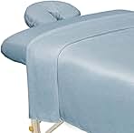 ForPro Professional Collection Premium Microfiber 3-Piece Massage Sheet Set, Wisteria, Ultra-Light, Stain, and Wrinkle-Resistant Includes Flat, Fitted Sheet and Massage Face Rest Cover