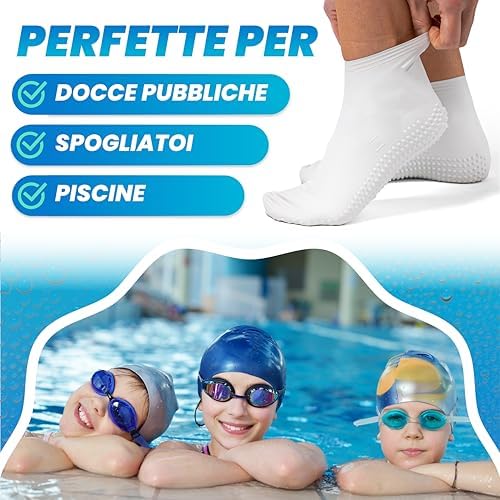 Bigib Scarpe Da Nuoto Bambini - Asciugatura Rapida, Antiscivolo, Pelle D'Acqua, Unisex Per Spiaggia E Piscina - Calze Acquatiche Con Suola In Gomma