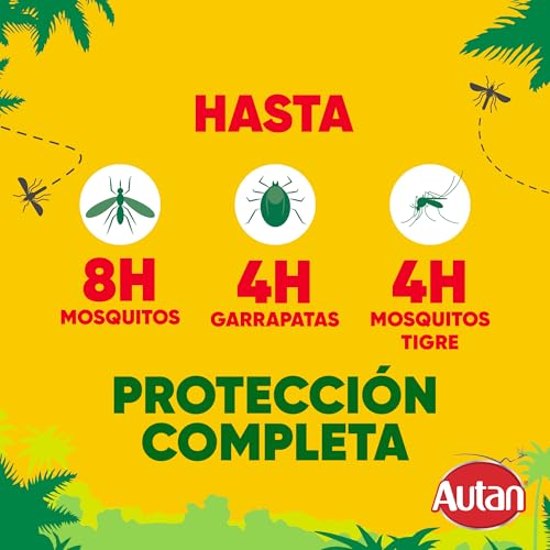 Miniatura 5 de Autan Multi Insectos en Spray Seco Repelente Mosquitos, Proteccion contra Mosquitos Común, Tigre, Garrapatas y Tábanos, Hasta 8h de Protección, Dermatológicamente Probado, 1x100 ml