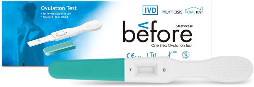 BEFORE Easy Ovulation Predictor- One-Step Self and Rapid Test, Reliable Urine Sample Test Kit, Easy to use - 5 Tests