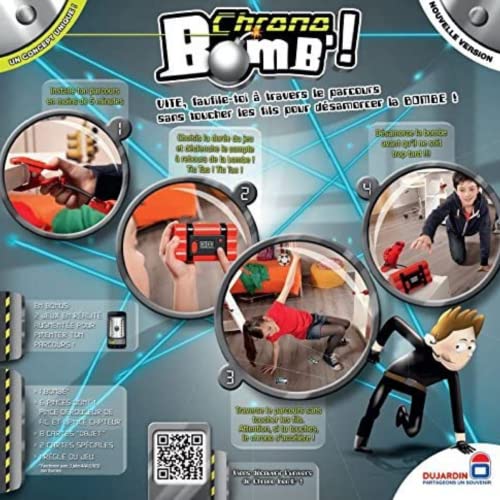 Dujardin – Chrono Bomb – Jeu de société Amusant pour enfant – Jeu d’action – PArcours d'agilité Evitez les lasers pour désamorcer la bombe – Compte à rebours A jouer seul ou entre Amis – Dès - vue 2