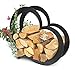 Produktbild DanDiBo Kaminholzregal Metall Innen Herz Kaminholzständer 66 cm Holzkorb Kaminholzhalter Holzregal Brennholzregal