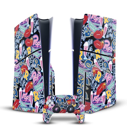 Autocollant vinyle Riverdale PS5 Slim Disc avec skin manette DualSense