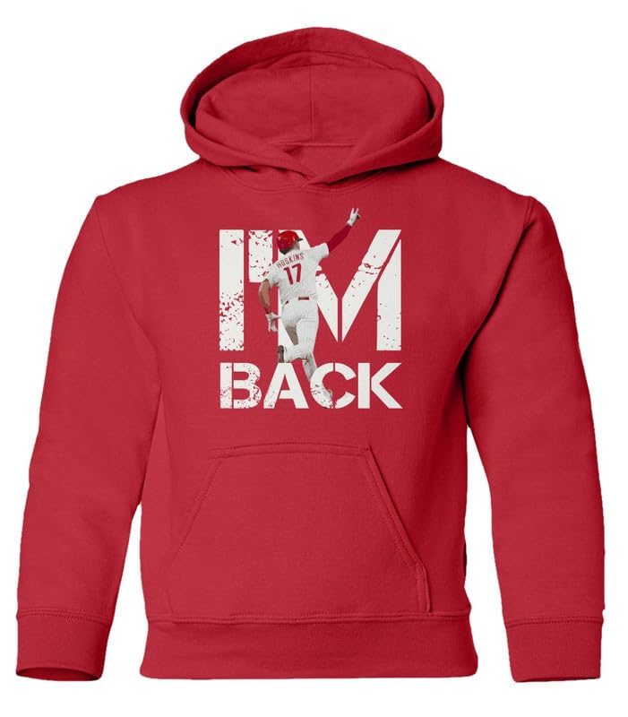 I'm Back Philadelphia Baseball Legend Player Hoskins Youth Hooded Sweatshirt
