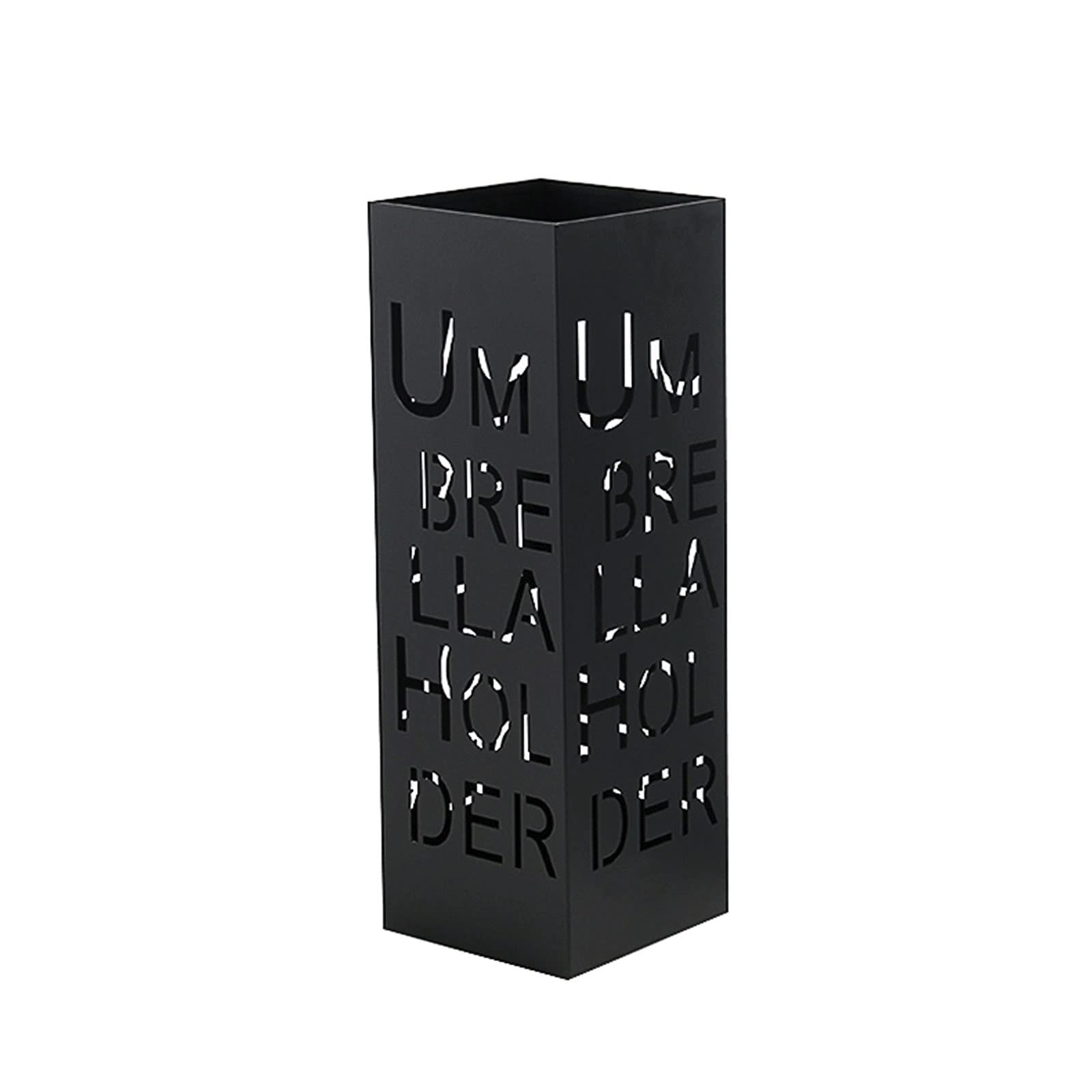 Porte-parapluies en métal autoportant noir pour entrée de maison et bureau