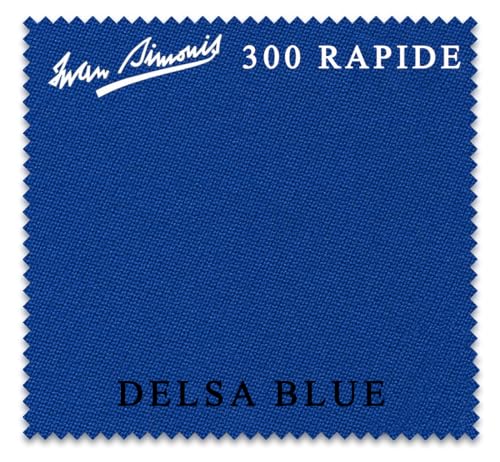 Simonis 300 Rapide Carom 3-Cushion Billiard Table Cloth - Authorized Dealer (Delsa Blue, 12 ft)