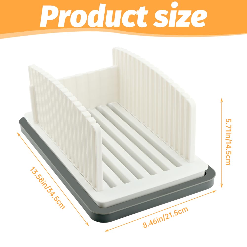 Trancheuse à Pain pour Pain Maison Pliable et Compacte avec Plateau Ramasse- Miettes Adaptée aux Gâteaux de Pain Maison Trancheuse à Pain pour Pain Maison Pliable et Compacte avec Plateau Ramasse- Miettes Adaptée aux Gâteaux de Pain Maison