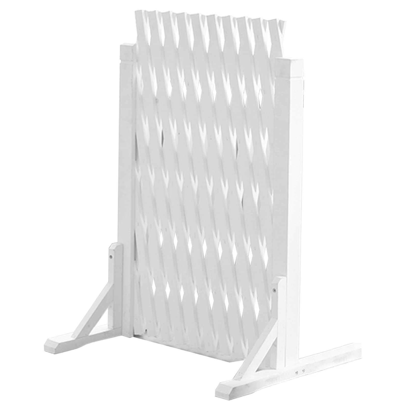 Wooden Plant Stand Garden Screen Fence Trellis Panel Expanding Gate - Heavy Duty Fencing in Carbonized Color, Available in Various Widths
