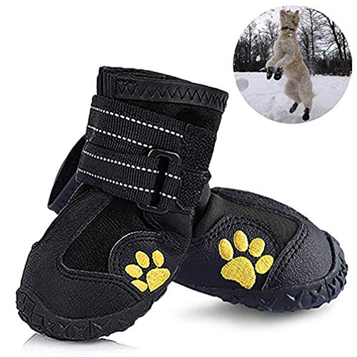 Balacoo Sapato 4 Pcs Sapatos De Cachorro Para Neve Botas De Cachorro Preto Botas Quentes Para Cães S