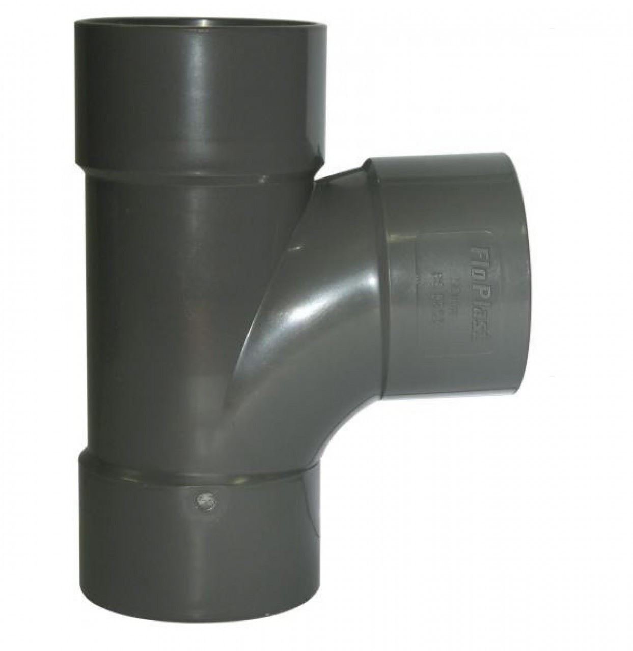 FLOPLAST Solvent Grey 32mm (36mm) Waste Swept Tee - Bag of 2