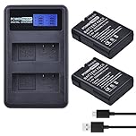 PowerTrust 2-Pack EN-EL14 EN-EL14A Battery and EN-EL14 Battery Charger with LCD Screen for Nikon D5600, D5500, D3100, D3200, D3300, D5100, D5200, D5300, DF, Coolpix P7000, P7100 Cameras