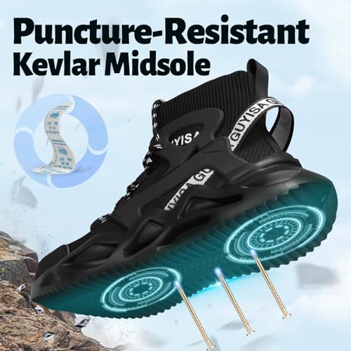 Image of Steel Toe Shoes for Men Work Safety Industrial Protective Men's Work Shoes for Construction Comfortable Lightweight Warehouse Factory