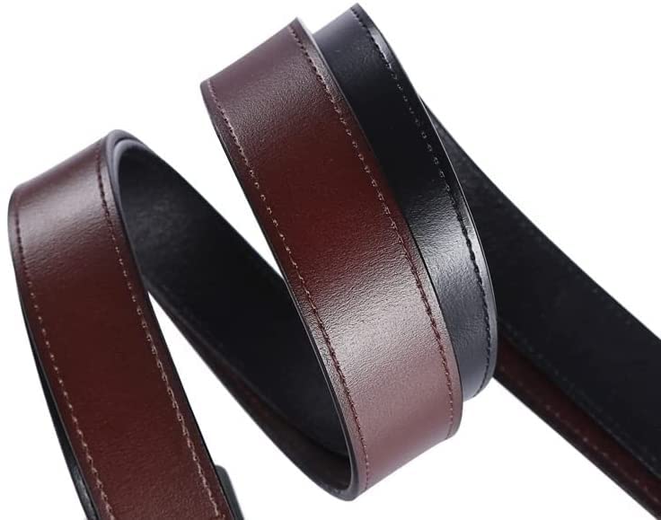 Men Genuine, Leather Dress Belt with Single Prong Buckle3
