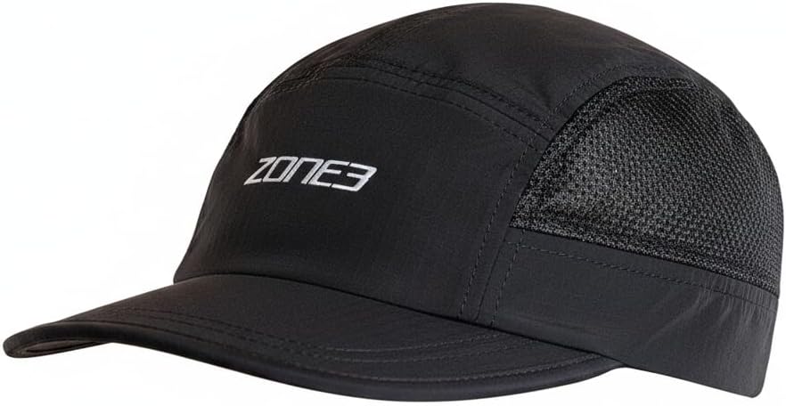 Lightweight 5-Panel Mesh Cap – Ultra-Light, Breathable Running Hat for All-Day Comfort & Cooling – Ideal for Training, Running & Casual Wear Black