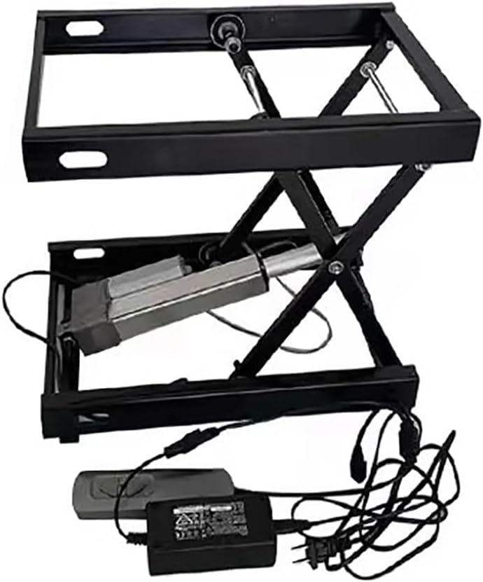 Jieotwice Electric Lifting Table Stand Platform Max Load 80KG Lifting Hardware Folding Iron Frame Wired Remote Control 400x300MM