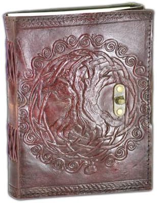 Tree of Life Leather Blank Book with Lock