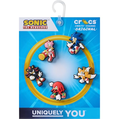 Image of Crocs Jibbitz Video Games Shoe Charm Packs, Sonic the Hedgehog, 5-Pack